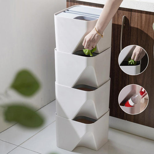 Stackable Trash & Recycling Bins