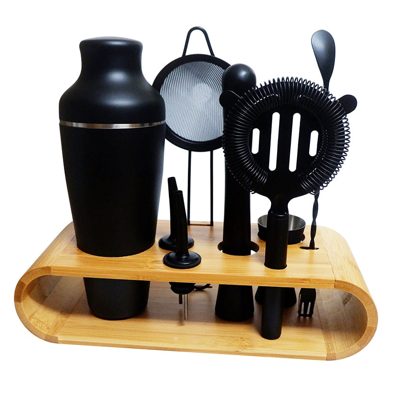 Matte Black Cocktail Shaker Set