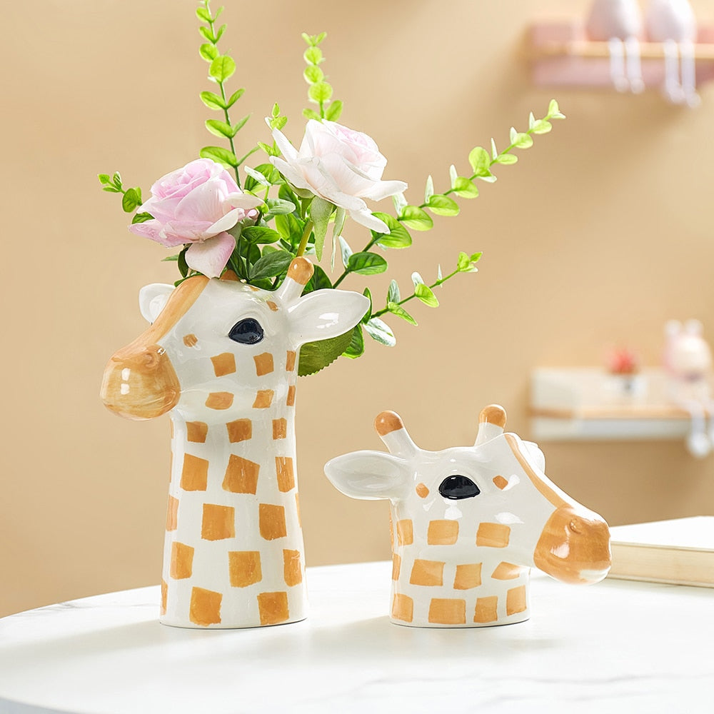 Gentle Giraffe Vase