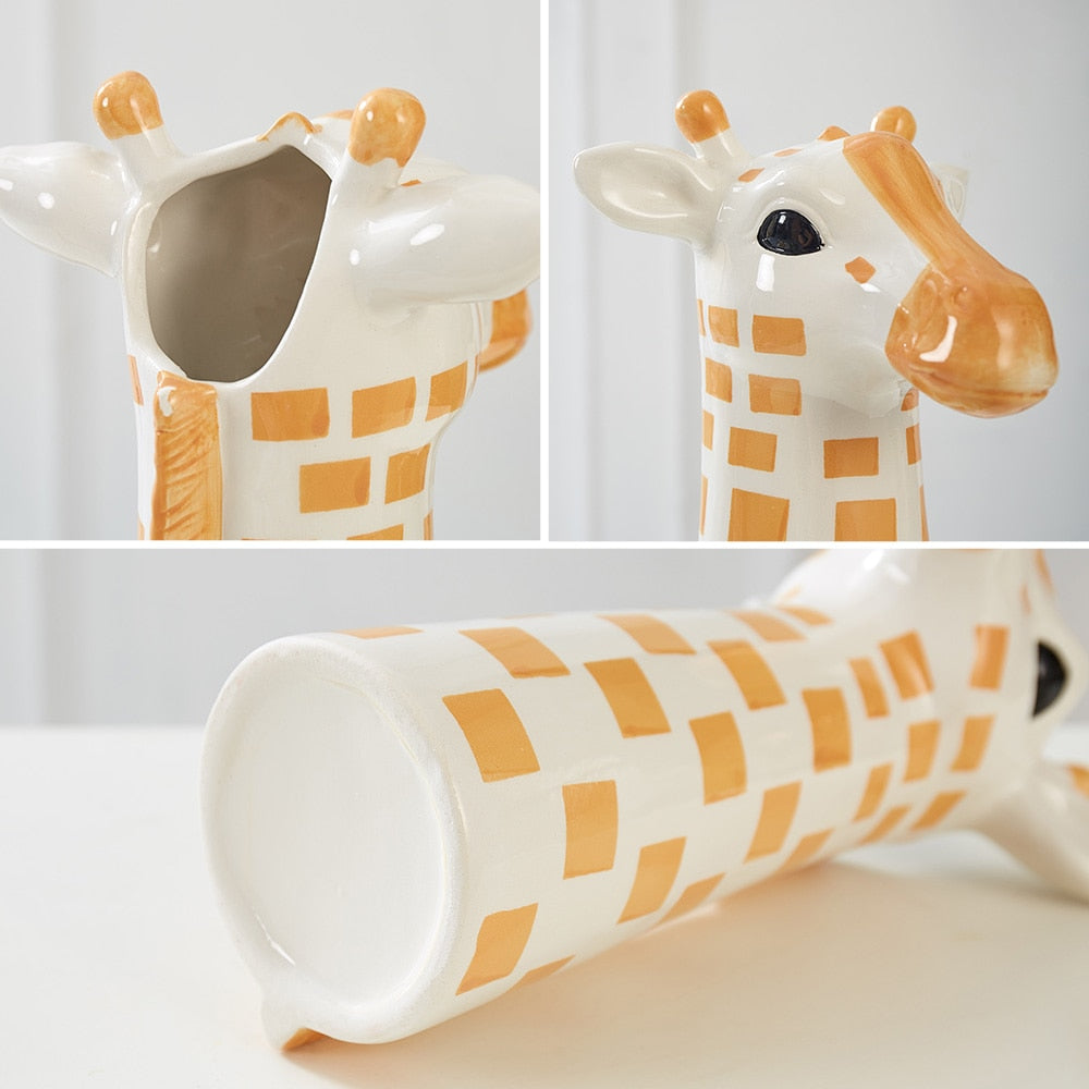 Gentle Giraffe Vase