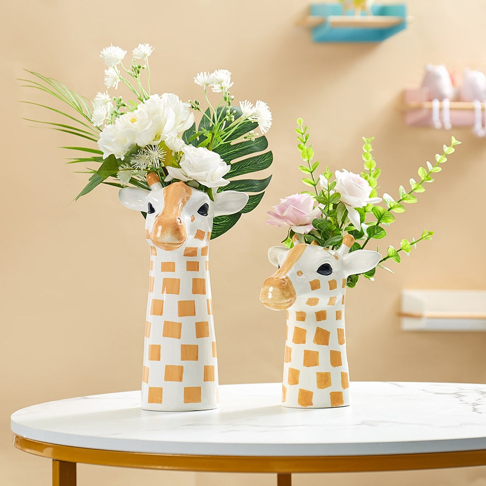 Gentle Giraffe Vase