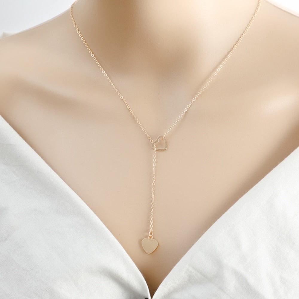 Simple Heart Drop Necklace