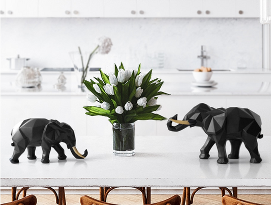 Lucky Elephant Figurine - 2/Set