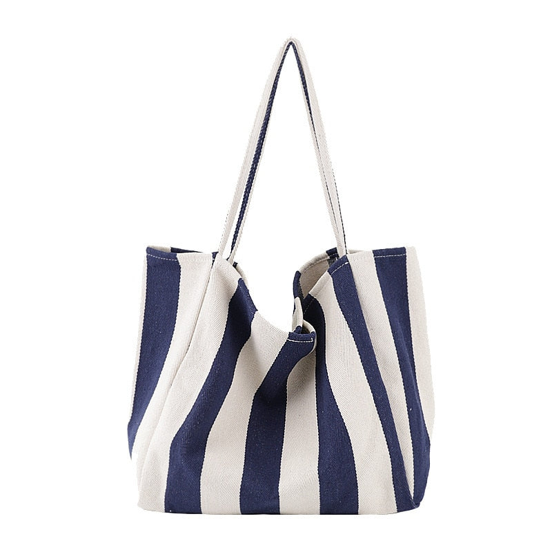 Striped Canvas Beach Bags