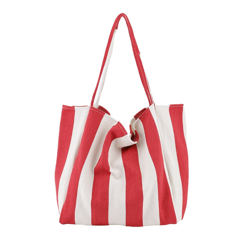 Striped Canvas Beach Bags
