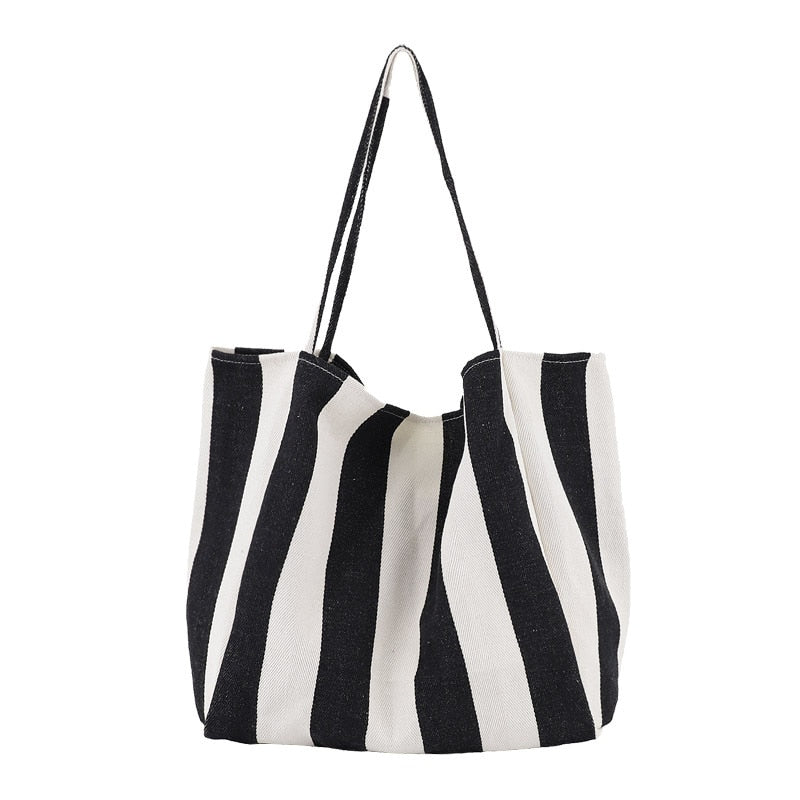 Striped Canvas Beach Bags