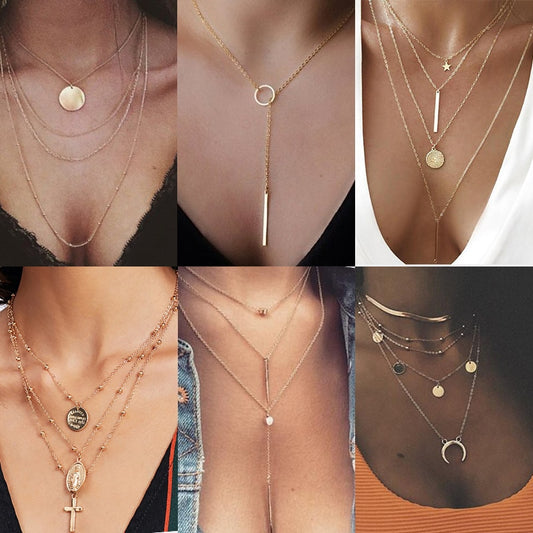 Elegant Multilayer Necklaces