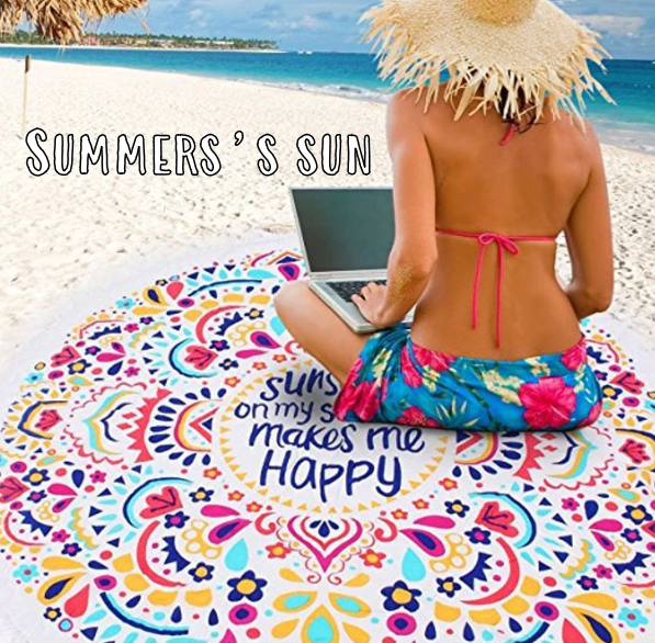 Large Round Beach Towel