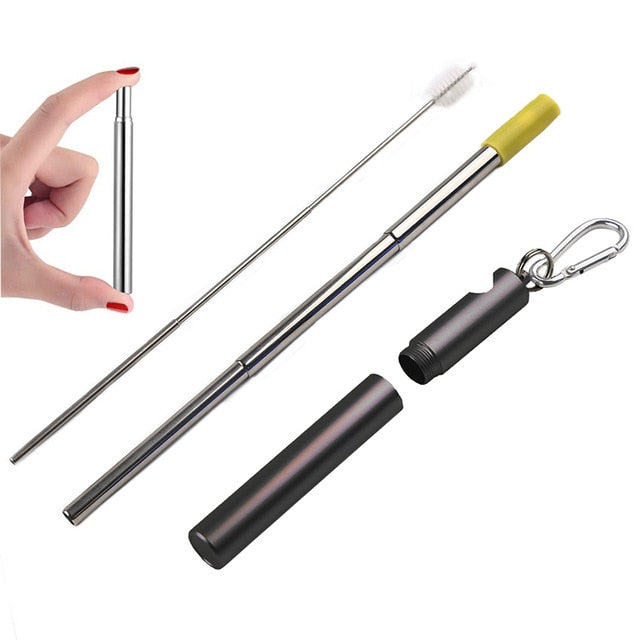 Collapsible Straw Keychain