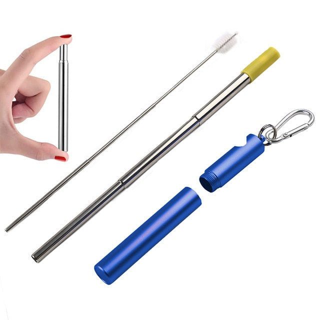 Collapsible Straw Keychain