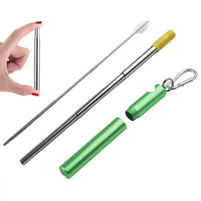 Collapsible Straw Keychain