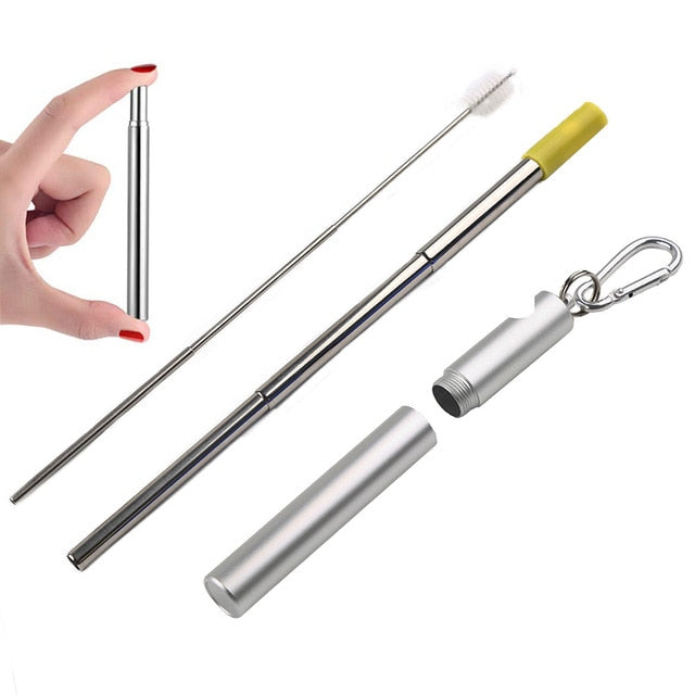 Collapsible Straw Keychain